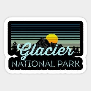 Glacier National Park Retro Clothes & Gear - Souvenir Sticker